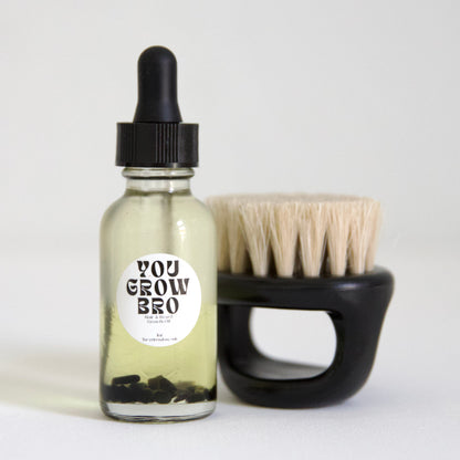 Hair & Beard Growth Oil and Beard Brush Set